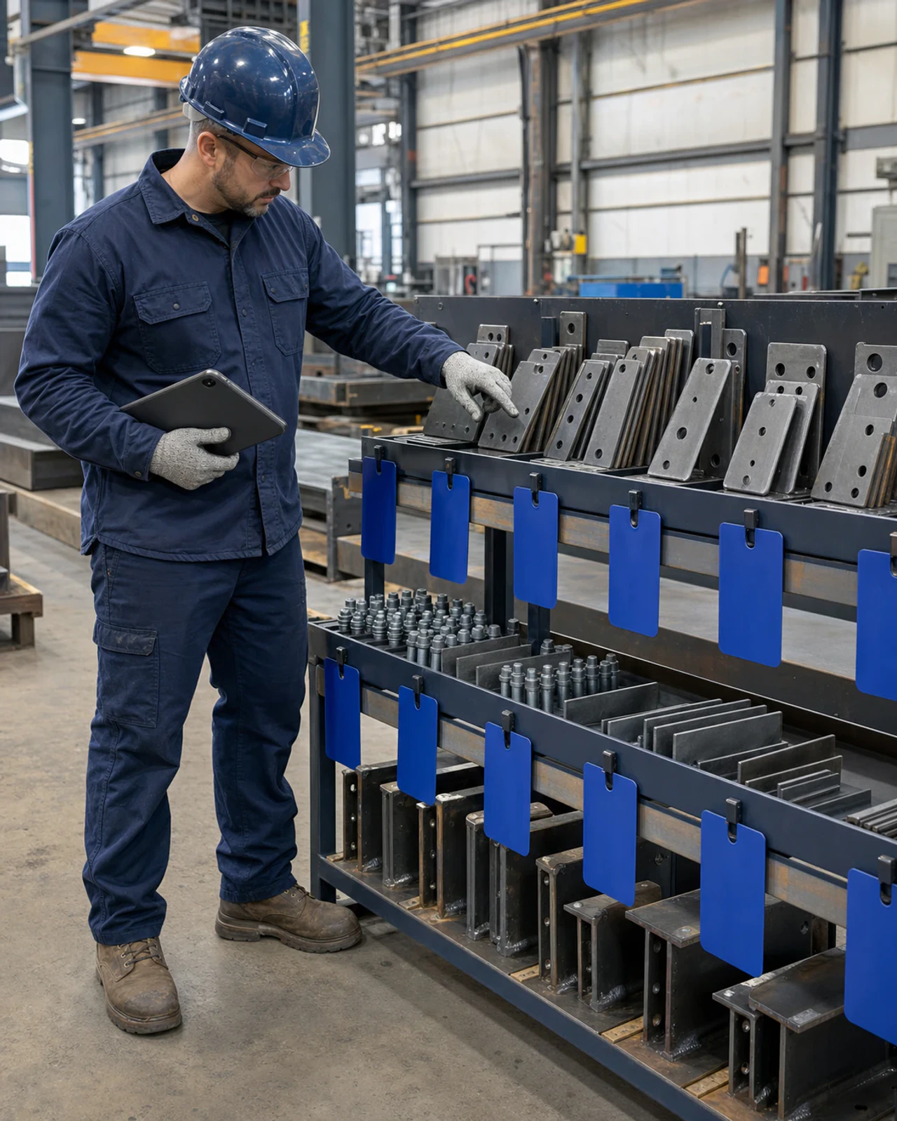 Fabricated connection parts organized for consistent project coordination